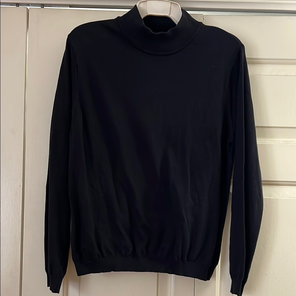 Talbots Black Mock Turtleneck Sweater